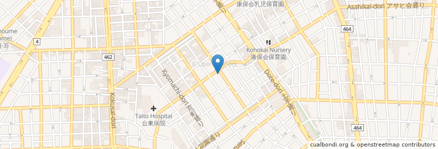 Mapa de ubicacion de プリティガール en Japonya, 東京都, 台東区.
