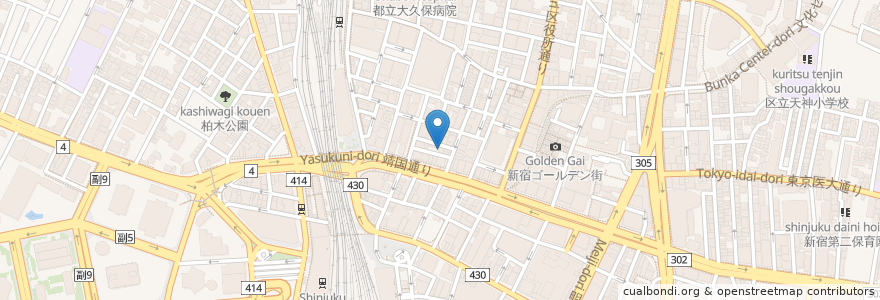 Mapa de ubicacion de マックス新宿店 en 日本, 東京都, 新宿区.