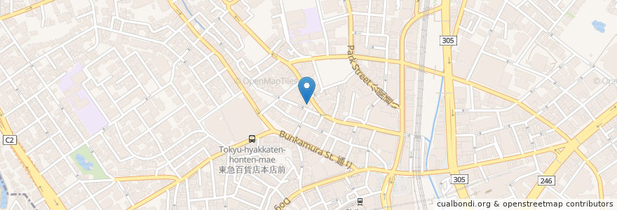 Mapa de ubicacion de 渋谷角海老 en Japão, Tóquio, 渋谷区.