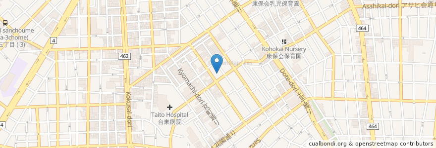 Mapa de ubicacion de あうん en Japan, 東京都, 台東区.