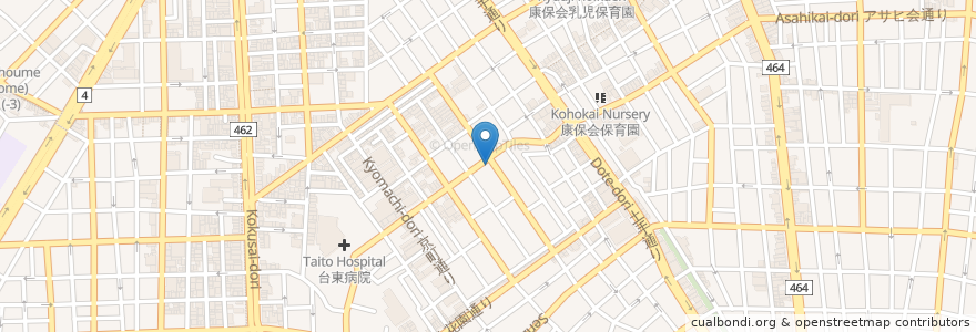 Mapa de ubicacion de ミスターダンディ パートⅡ en Japan, Tokio, 台東区.