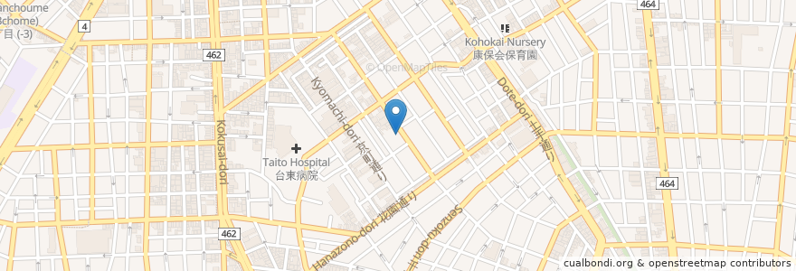 Mapa de ubicacion de 多恋人倶楽部[タレントクラブ] en Japón, Tokio, Taito.