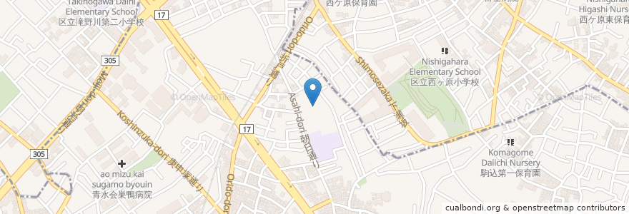 Mapa de ubicacion de 白泉寺 en Japón, Tokio, Kita.