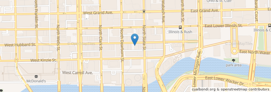 Mapa de ubicacion de Theory en United States, Illinois, Chicago.