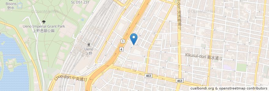 Mapa de ubicacion de BATTLE en Jepun, 東京都, 台東区.
