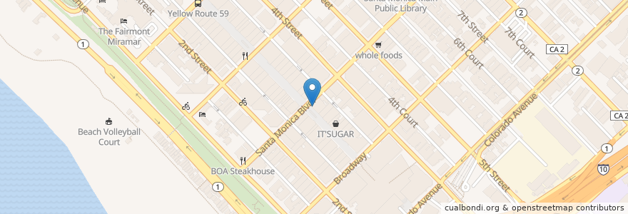 Mapa de ubicacion de Bibibop en Amerika Birleşik Devletleri, Kaliforniya, Los Angeles County.