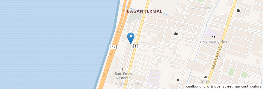 Mapa de ubicacion de Sundays Cafe en Malaysia, Pulau Pinang, Seberang Perai, Seberang Perai Utara.