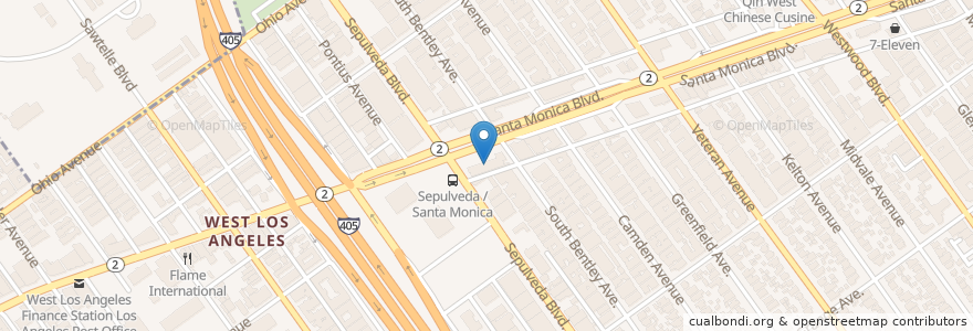 Mapa de ubicacion de Berri's Pizza en United States, California, Los Angeles County, Los Angeles.