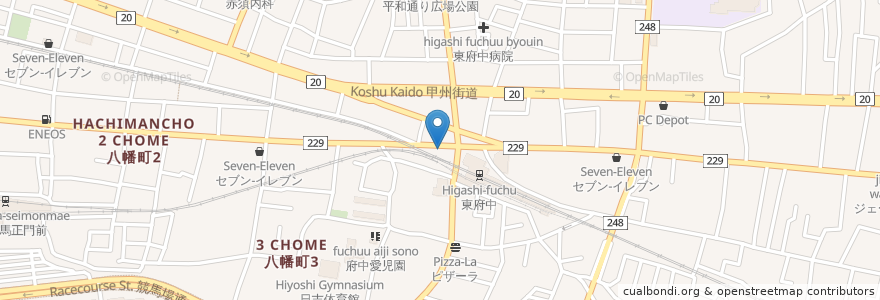 Mapa de ubicacion de 和ダイニング かぐら en Japón, Tokio, Fuchu.