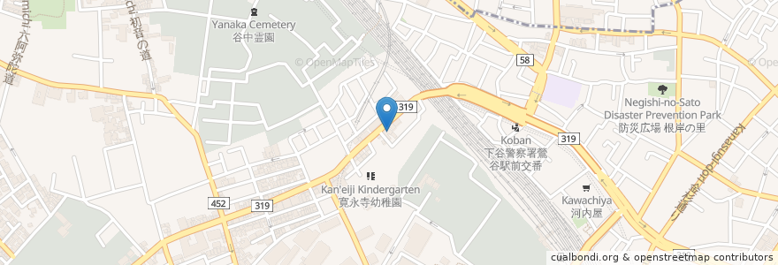 Mapa de ubicacion de 養寿院 en Japan, Tokio, 台東区.