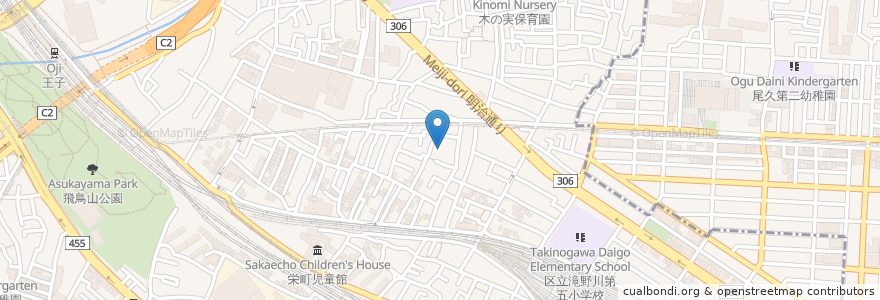 Mapa de ubicacion de 法音寺 en Japón, Tokio, Kita.