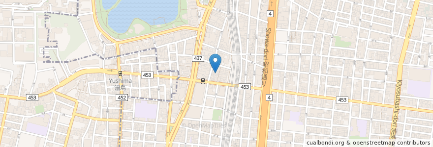 Mapa de ubicacion de 中華居酒屋 人和 en 日本, 東京都, 台東区.