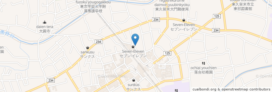 Mapa de ubicacion de Sundrug en Japan, Tokyo, Higashikurume.