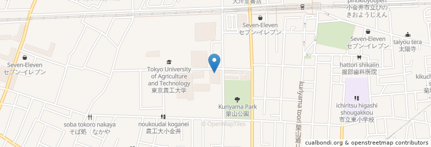 Mapa de ubicacion de エリプス en Giappone, Tokyo, 小金井市.
