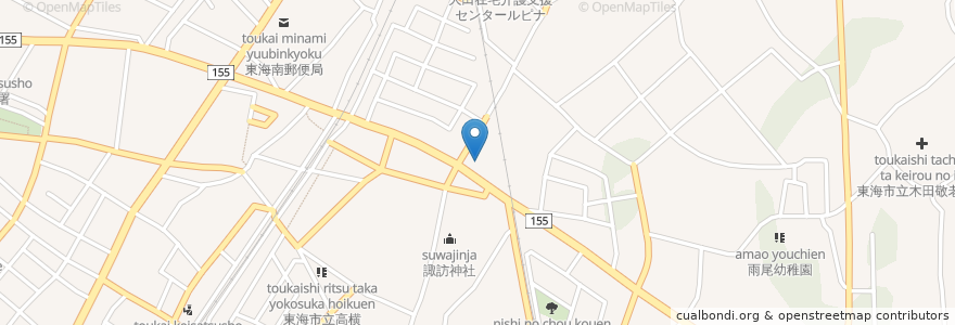 Mapa de ubicacion de はるのり歯科 en 日本, 爱知县, 東海市.