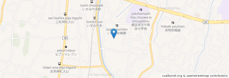 Mapa de ubicacion de 須賀神社 en Япония, Канагава, Йокогама, Идзуми.