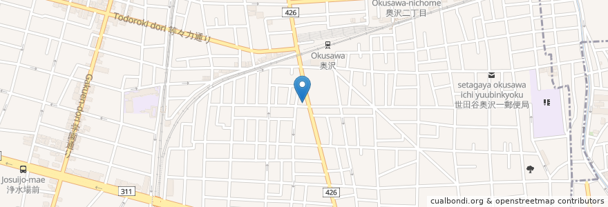 Mapa de ubicacion de 寿司作 en Giappone, Tokyo, 世田谷区.