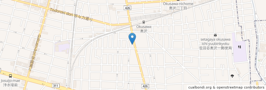 Mapa de ubicacion de ITTA COFFEE en Japão, Tóquio, 世田谷区.