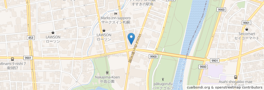 Mapa de ubicacion de Terra en Japão, 北海道, 石狩振興局, Sapporo, 中央区.