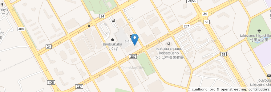 Mapa de ubicacion de ノバホール en Japonya, 茨城県, つくば市.