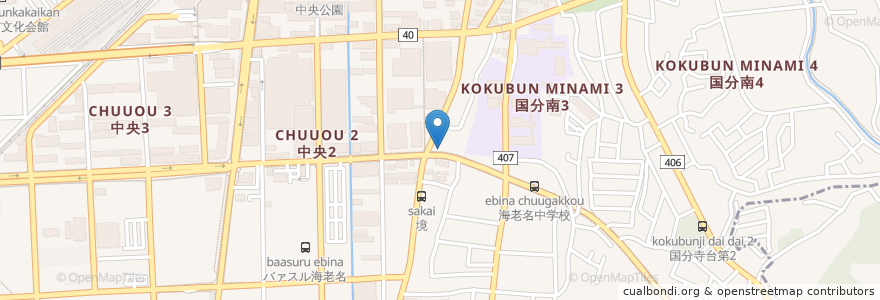 Mapa de ubicacion de ラ・クイナ・ダン・ミシマ en Japan, Präfektur Kanagawa, 海老名市.