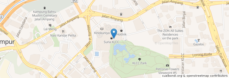 Mapa de ubicacion de DHL Service Point KLCC en Malásia, Selangor, Kuala Lumpur.