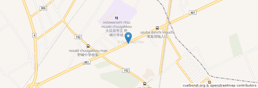 Mapa de ubicacion de コスモ en 日本, 栃木県, 大田原市.