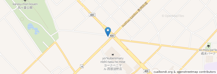 Mapa de ubicacion de 幸楽苑 en 일본, 도치기현, 那須塩原市.