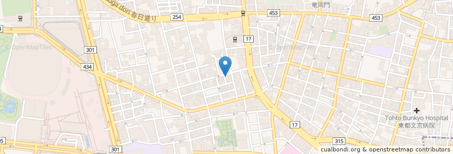 Mapa de ubicacion de 酒処さいとう en Jepun, 東京都, 文京区.