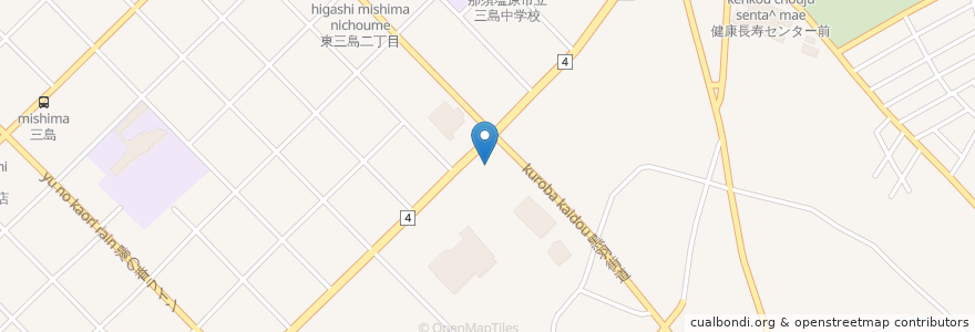 Mapa de ubicacion de 맥도날드 en 일본, 도치기현, 那須塩原市.