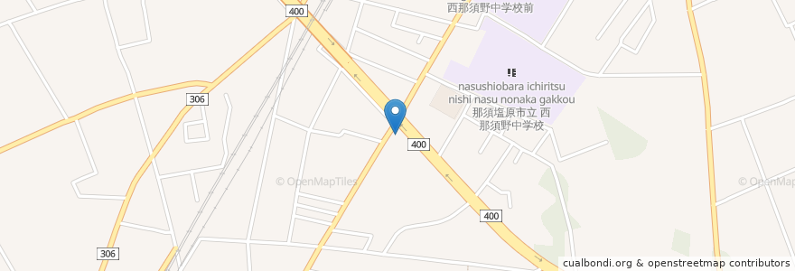 Mapa de ubicacion de フライングガーデン en Giappone, Prefettura Di Tochigi, 那須塩原市.