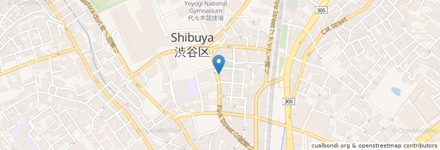 Mapa de ubicacion de Koa Pancake House Shibuya en 日本, 東京都, 渋谷区.