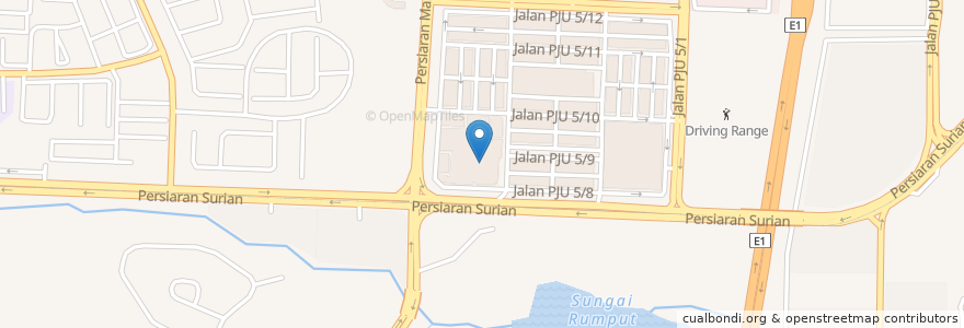 Mapa de ubicacion de Baskin-Robbins en Malasia, Selangor, Petaling Jaya.