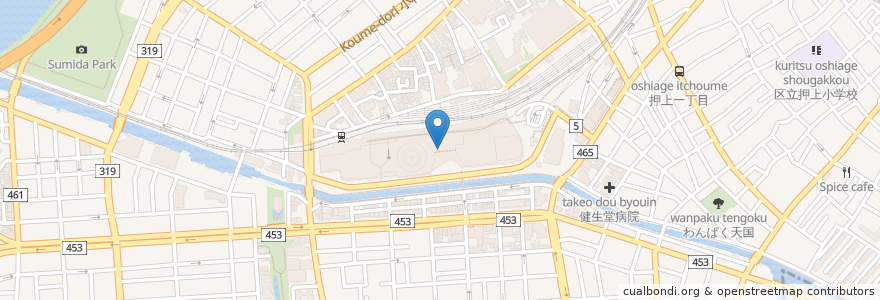 Mapa de ubicacion de Paopao Tokyo Soramachi en Japão, Tóquio, 墨田区.