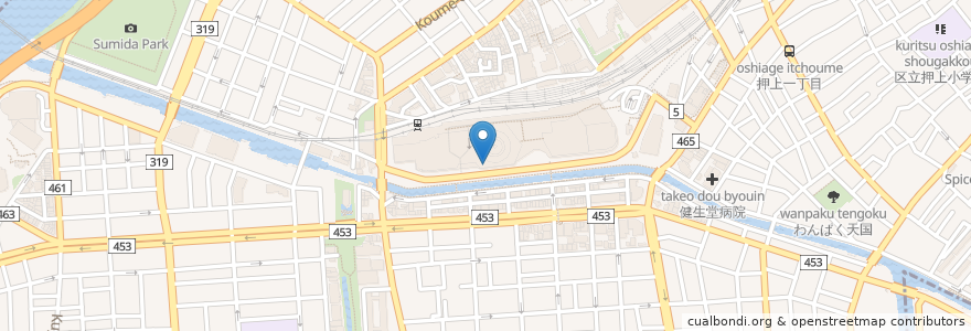 Mapa de ubicacion de Ginza no Ginger en 日本, 东京都/東京都, 墨田区.