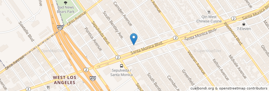 Mapa de ubicacion de Mail & Boxes Ship en Stati Uniti D'America, California, Los Angeles County, Los Angeles.