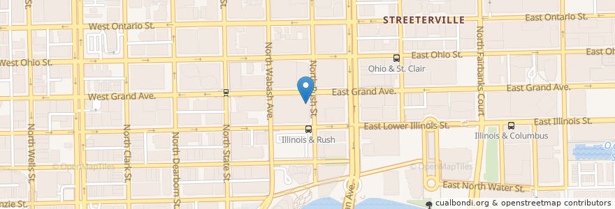 Mapa de ubicacion de Ebar en 미국, 일리노이, 시카고.