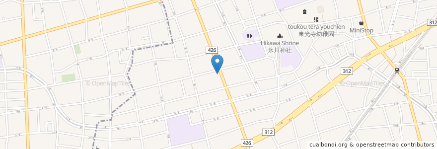 Mapa de ubicacion de 中根壽司 en 日本, 東京都, 目黒区.