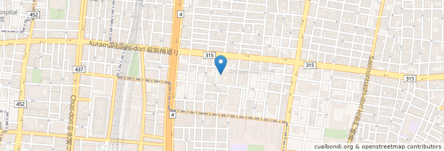 Mapa de ubicacion de 台東区立台東一丁目区民館 en 日本, 東京都.