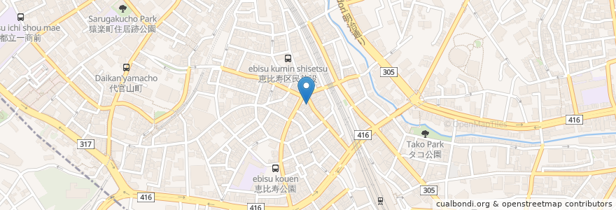 Mapa de ubicacion de Bar Triad en اليابان, 東京都, 渋谷区.