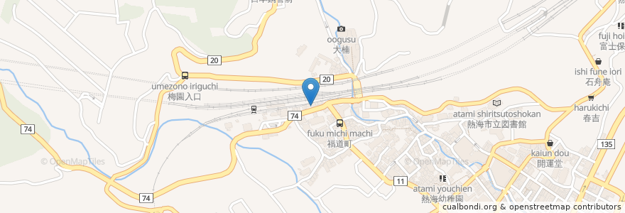 Mapa de ubicacion de とん一 en Japan, 静岡県, 熱海市.