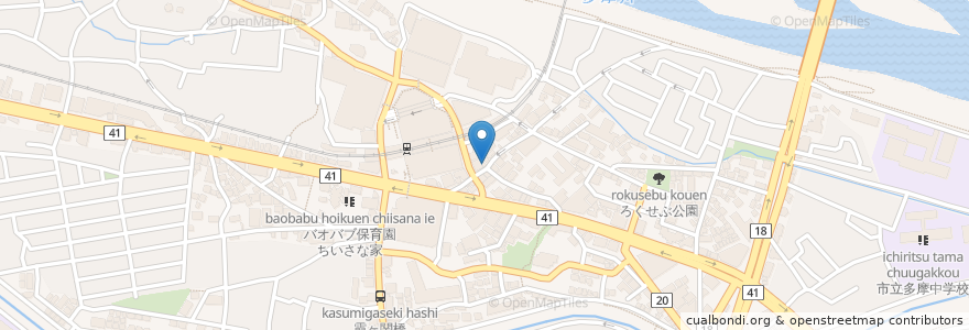 Mapa de ubicacion de ホルモン酒場 en Japão, Tóquio, 多摩市.