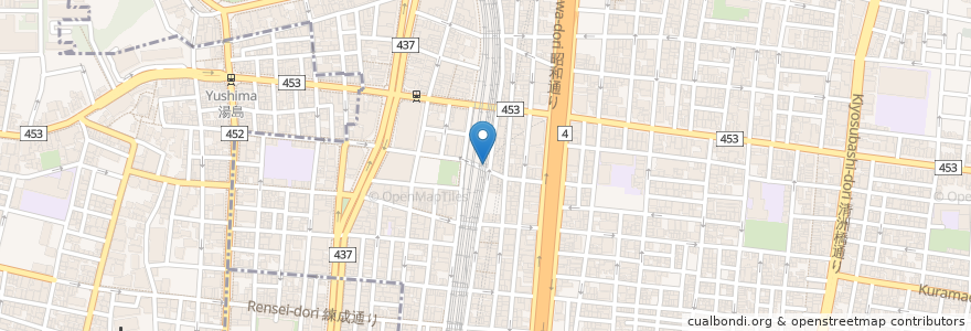 Mapa de ubicacion de てんや en Japan, Tokio, 台東区.