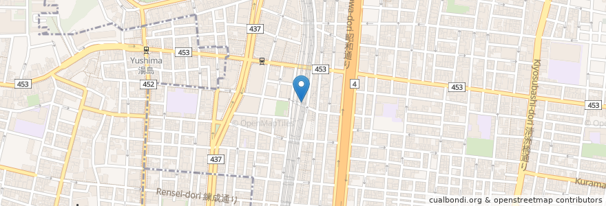 Mapa de ubicacion de すき家 en 日本, 東京都, 台東区.