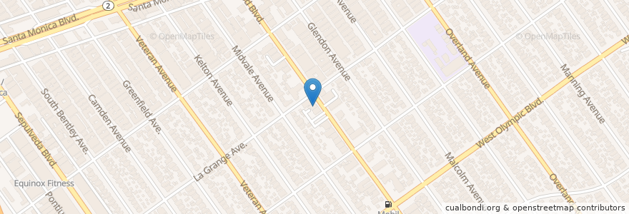 Mapa de ubicacion de Calif Chicken Cafe en Vereinigte Staaten Von Amerika, Kalifornien, Los Angeles County, Los Angeles.