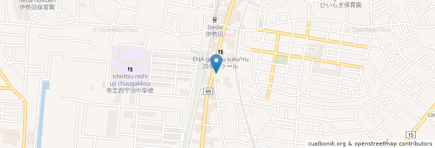 Mapa de ubicacion de ブロンコビリー en 일본, 교토부, 宇治市.