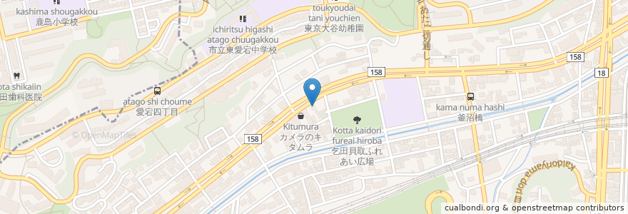 Mapa de ubicacion de 多摩クラーク動物病院 en Japan, Tokio, 多摩市.