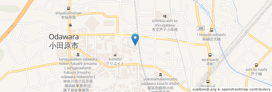 Mapa de ubicacion de 亀井診療所 en 日本, 神奈川県, 小田原市.
