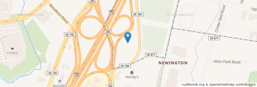 Mapa de ubicacion de Crossroads Bar and Grill en 美利坚合众国/美利堅合眾國, 弗吉尼亚州 / 維吉尼亞州 / 維珍尼亞州, Fairfax County.