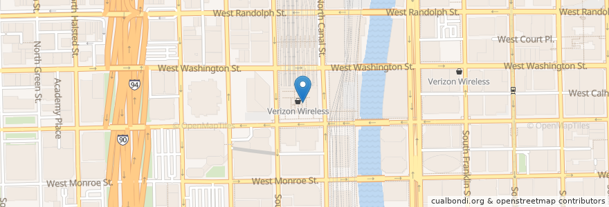 Mapa de ubicacion de Yolk - West Loop en United States, Illinois, Chicago.